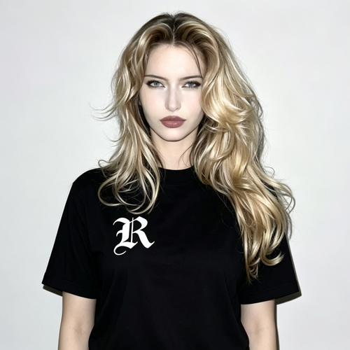 "NEVER STRESS" Oversized T-Shirt (Black)