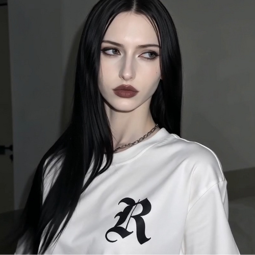 "NEVER STRESS" Oversized T-shirt (White)